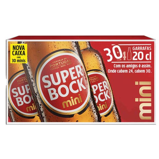 SUPER BOCK Cerverja com Álcool 30x200 ml