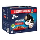 FELIX Alimento Húmido para Gato Fantastic Saborosa Seleção 24x85 g FELIX Alimento Húmido para Gato Fantastic Saborosa Seleção 24x85 g