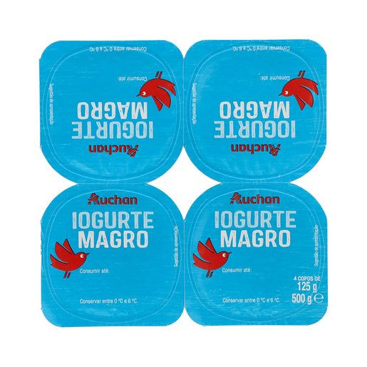 AUCHAN Iogurte Magro Natural 4x125 g