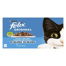 FELIX Alimento Húmido Para Gato com Pedaços de Atum e Salmão em Gelatina 4x85 g