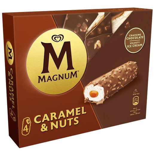 MAGNUM Gelado Caramelo & Nuts 4x64 ml