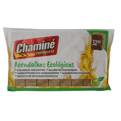 CHAMINÉ Acendalhas Portuguesa Ecológicas 32 Cubos un CHAMINÉ Acendalhas Portuguesa Ecológicas 32 Cubos un