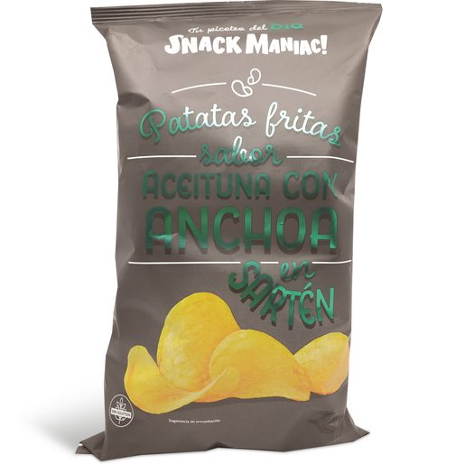 SNACK MANIAC! Batata Frita Sabor Azeitona Preta e Anchova 150 g