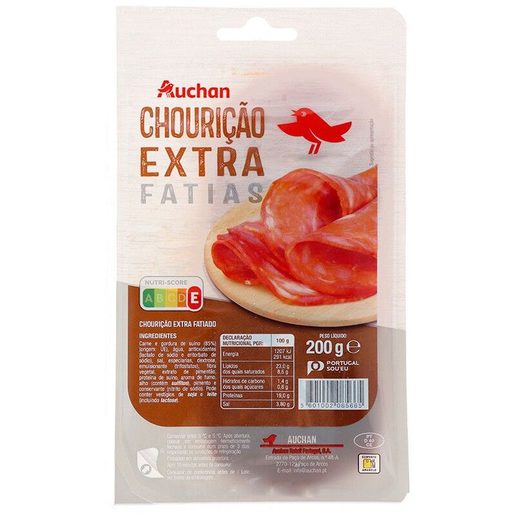 AUCHAN Chourição Extra Fatias 200 g AUCHAN Chourição Extra Fatias 200 g
