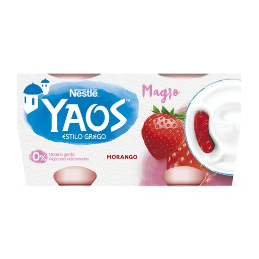 YAOS Iogurte Grego Magro Morango 4x110 g
