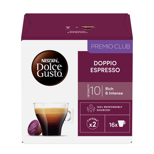 NESCAFÉ DOLCE GUSTO Cápsulas de Café Doppio Espresso (Intensidade 10) 16 un