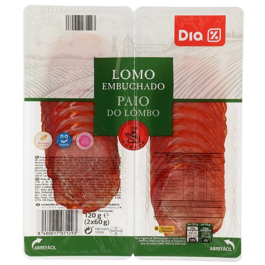 DIA Paio Do Lombo Fatias 2x60 g