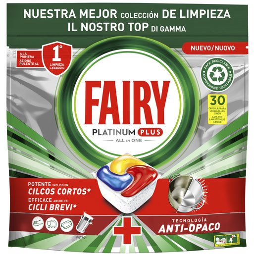 FAIRY Detergente Máquina Loiça Pastilhas Platinum 30 un