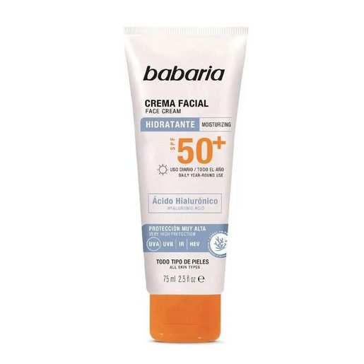 BABARIA Creme Solar Facial Hialurónico 75 ml