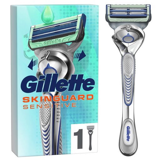 GILLETTE SkinGuard Sensitive Máquina De Barbear Flex Aloé - 2 Lâminas 1 un