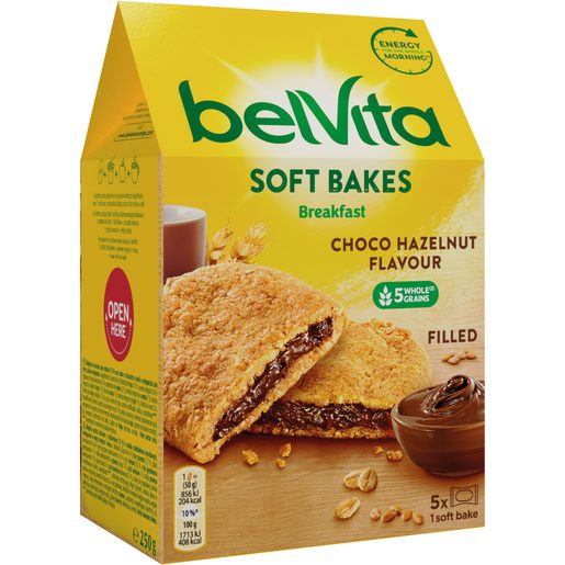 BELVITA Soft Bakes Bolacha Recheada com Chocolate 250 g