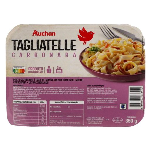 AUCHAN Tagliatelle Carbonara 350 g AUCHAN Tagliatelle Carbonara 350 g