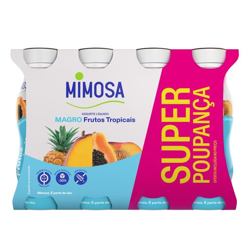 MIMOSA Iogurte Líquido Magro Frutos Tropicais 8x151 ml