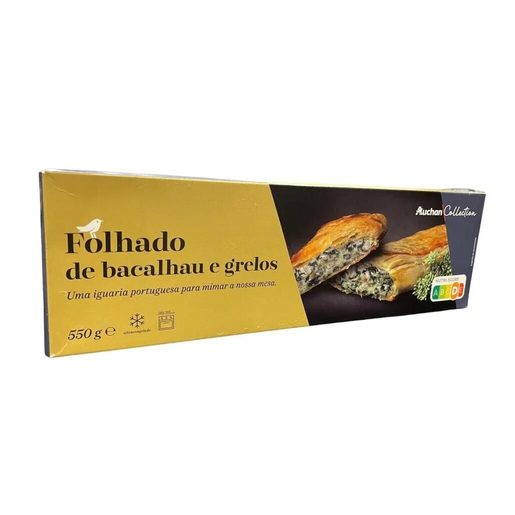 AUCHAN Collection Folhado de Bacalhau com Grelos 550 g AUCHAN Collection Folhado de Bacalhau com Grelos 550 g