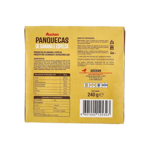 AUCHAN Panquecas de Banana e Espelta 6 un