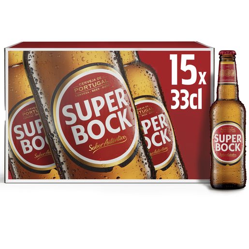 SUPER BOCK Cerveja Com Álcool 15x330 ml SUPER BOCK Cerveja Com Álcool 15x330 ml