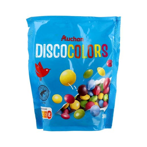 AUCHAN Drageias de Chocolate Discocolors 300 g