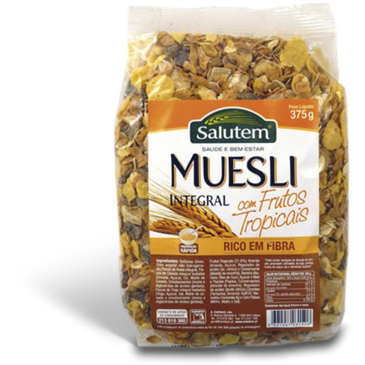 SALUTEM Muesli Integral com Frutos Tropicais 375 g