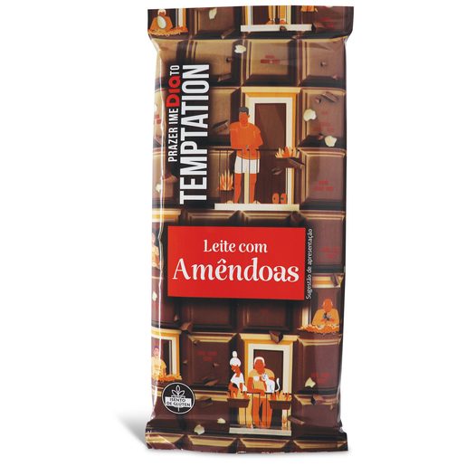 DIA TEMPTATION Chocolate Com Amêndoas em Pedaços 100 g