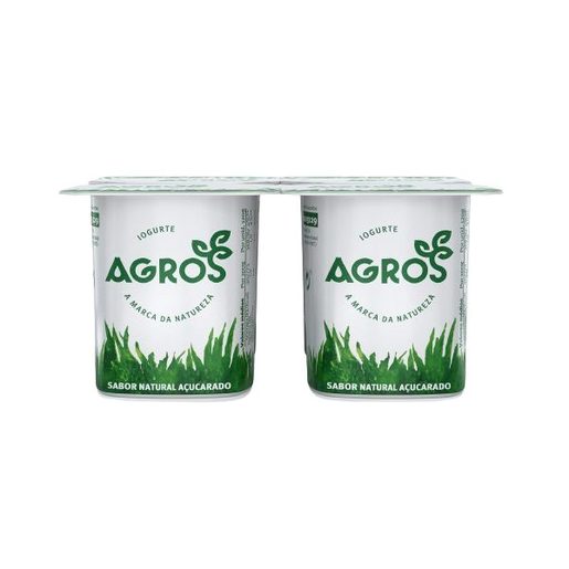 AGROS Iogurte Natural Açucarado 4x120 g