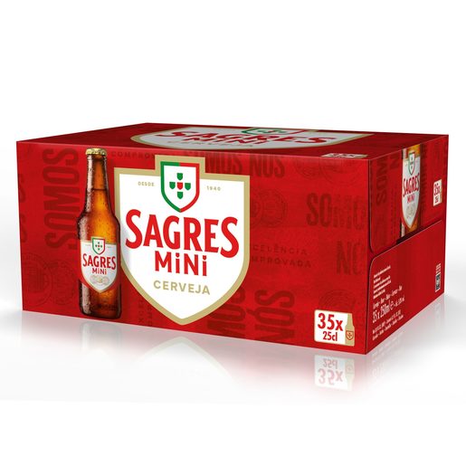 SAGRES Cerveja com Álcool 35x250 ml SAGRES Cerveja com Álcool 35x250 ml