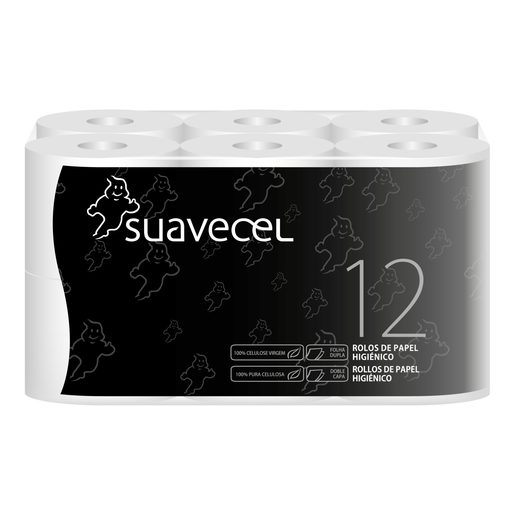 SUAVECEL Papel Higiénico Folha Dupla 12 un