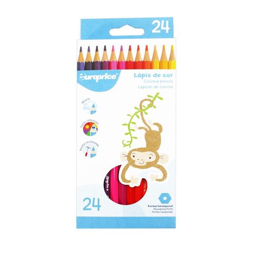 EUROPRICE Lápis de Cor Hexagonal 24 un EUROPRICE Lápis de Cor Hexagonal 24 un